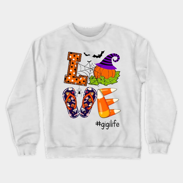 Love Gigi Life Pumpkin Halloween Costume Crewneck Sweatshirt by Camryndougherty